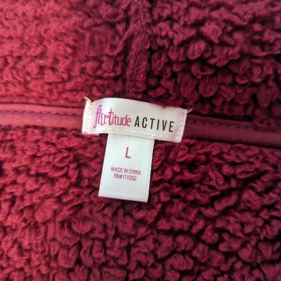 Red Cropped Hoodie - Picture 3 of 4